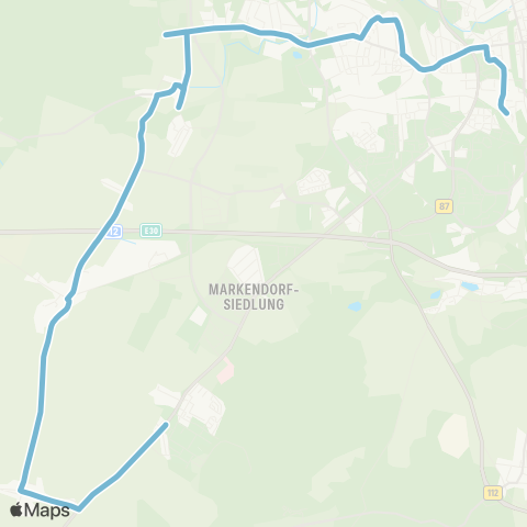 Stadtverkehrsgesellschaft Frankfurt (Oder) Markendorf Ort ↔︎ Bhf map