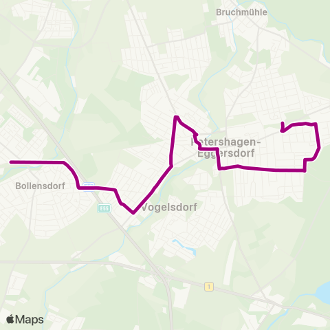 mobus Märkisch-Oderland Bus S Petershagen Nord ↔︎ S Neuenhagen (B Berlin) map