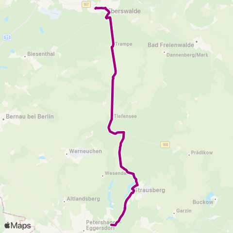 mobus Märkisch-Oderland Bus S Strausberg Bhf ↔︎ Busbahnhof map