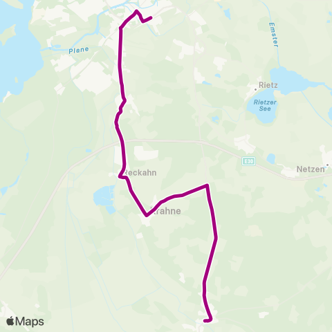 regiobus Potsdam Mittelmark Golzow Anger ↔︎ Hbf map