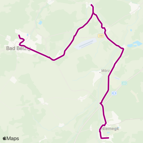 regiobus Potsdam Mittelmark Schule ↔︎ Bhf map