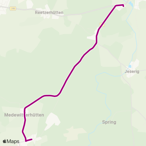 regiobus Potsdam Mittelmark Medewitz ↔︎ Wiesenburg map