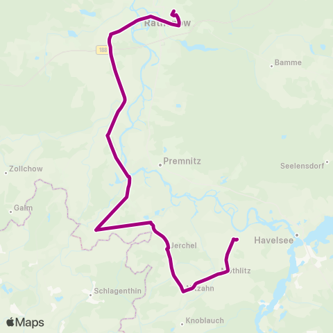 Havelbus Verkehrsgesellschaft Bahnitz ↔︎ Bhf map