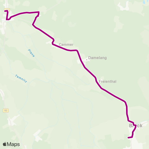 regiobus Potsdam Mittelmark Golzow Schule ↔︎ Brück Bhf map