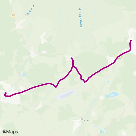 regiobus Potsdam Mittelmark Brück Bhf ↔︎ Gömnigk map