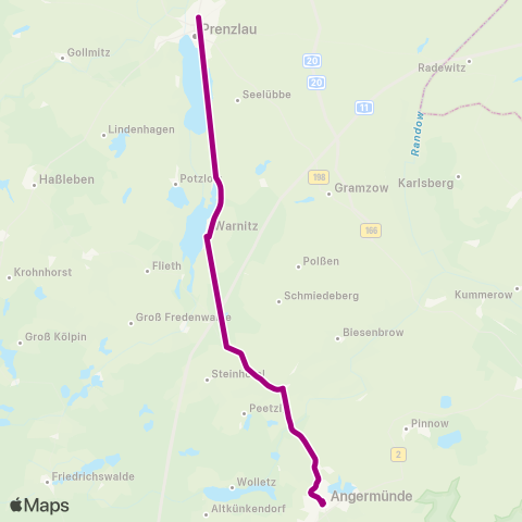 Barnimer Busgesellschaft Neb Ersatzverkehr Prenzlau ↔︎ Neb Ersatzverkehr Angermünde map