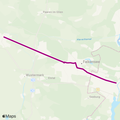 DB Regio Bhf ↔︎ S Spandau Bhf (Berlin) map