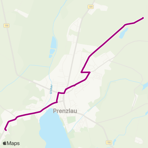 Uckermärkische Verkehrsgesellschaft Wittenhof ↔︎ Prenzlau Zob map