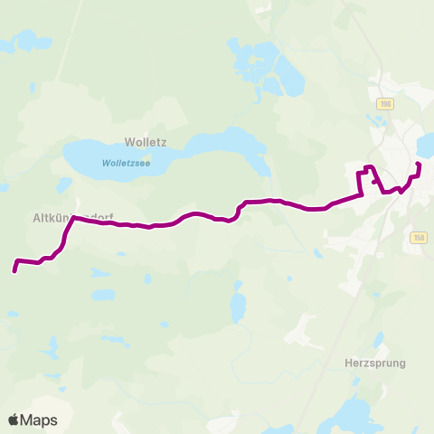 Uckermärkische Verkehrsgesellschaft AM Wolletzsee ↔︎ Angermünde Bhf map