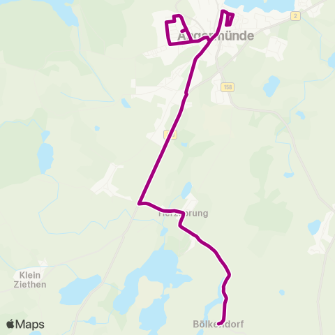 Uckermärkische Verkehrsgesellschaft Bölkendorf Ü. Sternfeld ↔︎ Angermünde Bhf map