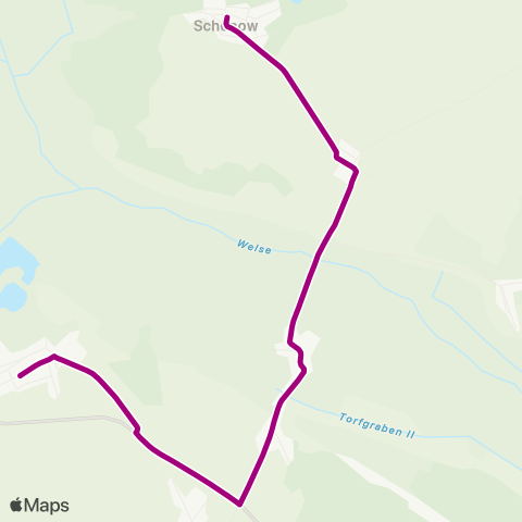 Uckermärkische Verkehrsgesellschaft Passow Schulstraße ↔︎ Schönow map