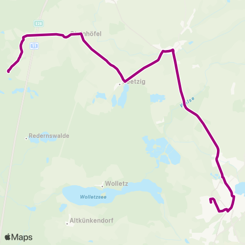 Uckermärkische Verkehrsgesellschaft Neuhaus ↔︎ Angermünde Bhf map