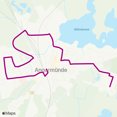 Uckermärkische Verkehrsgesellschaft Angermünde ↔︎ Angermünde map