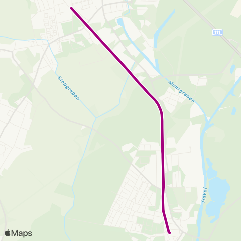 DB Regio S Hennigsdorf Bhf ↔︎ Bhf map