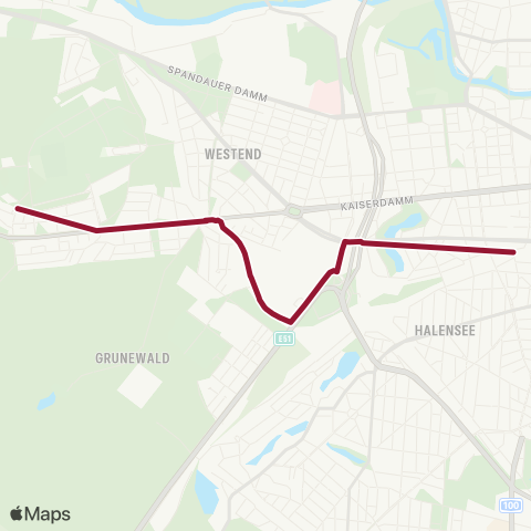 S-Bahn Berlin S Treptower Pk (Berlin) ↔︎ U Wilmersdorfer Str. map