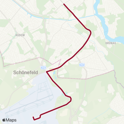 S-Bahn Berlin S Schöneweide Bhf (Berlin) ↔︎ Flughafen Ber map