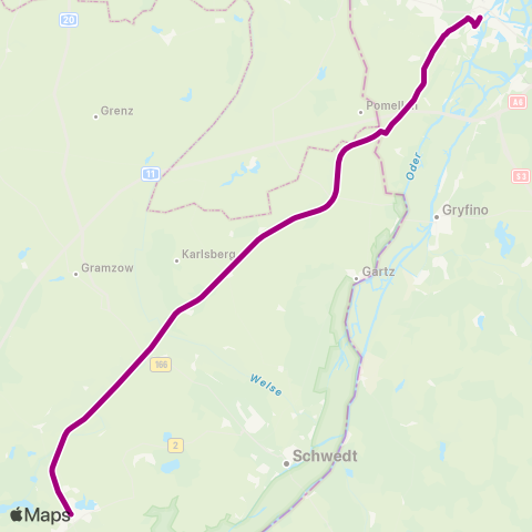 DB Regio Bhf ↔︎ Krzysztofa Kolumba map