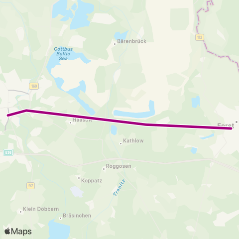 ODEG Ostdeutsche Eisenbahn Hbf ↔︎ Bhf map