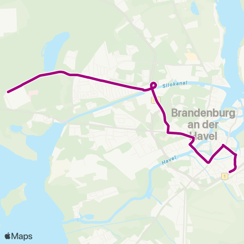 Verkehrsbetriebe Brandenburg an der Havel Anton-Saefkow-Allee ↔︎ Hbf map