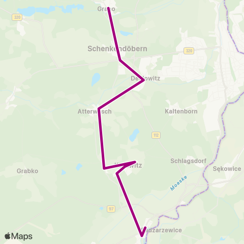 Cottbusverkehr Schule ↔︎ Groß Gastrose map