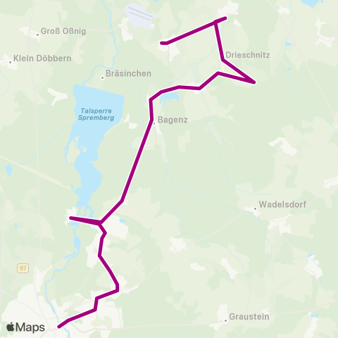 Cottbusverkehr Busbahnhof ↔︎ Schule map