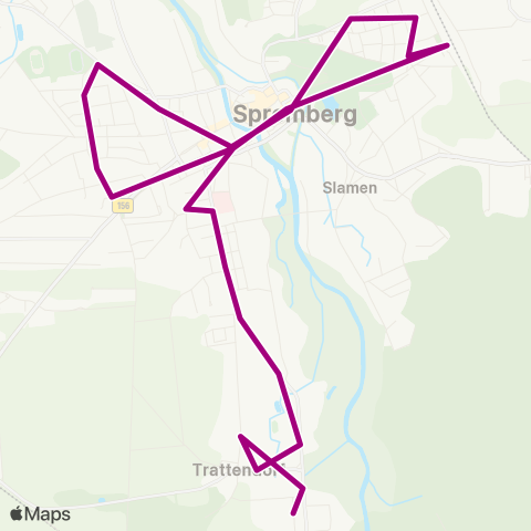 Cottbusverkehr Trattendorf A.-Diesterweg-Ring ↔︎ Busbahnhof map