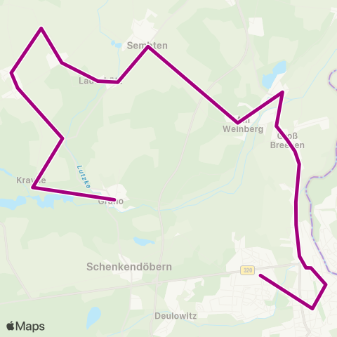 Cottbusverkehr Schule ↔︎ Bhf map