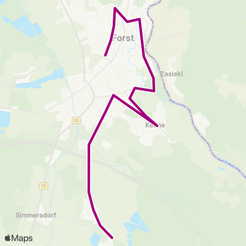 Cottbusverkehr Ost ↔︎ Busbahnhof map