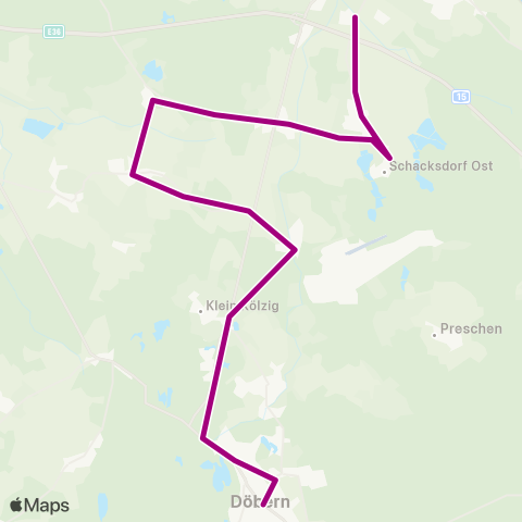 Cottbusverkehr Dorf ↔︎ Klinge map