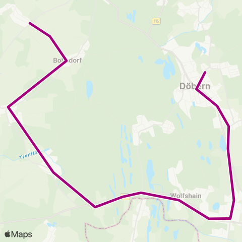 Cottbusverkehr Abzweig Bohsdorf ↔︎ Deutsches Haus map