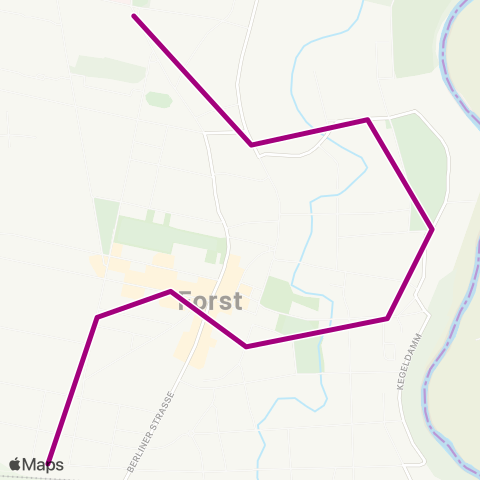 Cottbusverkehr Krankenhaus ↔︎ Busbahnhof map