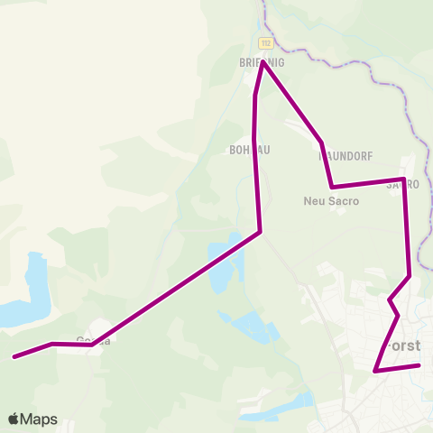 Cottbusverkehr Gasthaus ↔︎ Busbahnhof map