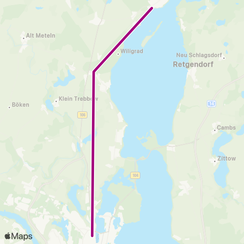 ODEG Ostdeutsche Eisenbahn Hbf ↔︎ Bhf map