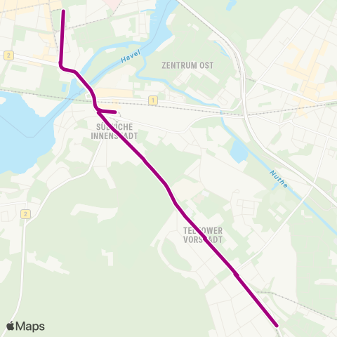 Verkehrsbetrieb Potsdam E.-Claudius-Str. ↔︎ Platz Der Einheit map