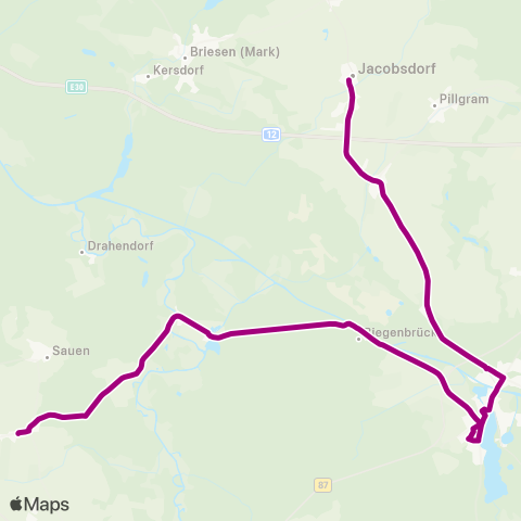 Busverkehr Oder-Spree Markt ↔︎ Schule map