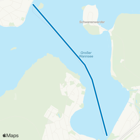 BVG Alt-Kladow (Berlin) ↔︎ S Wannsee Bhf (Berlin) [Fähre] map