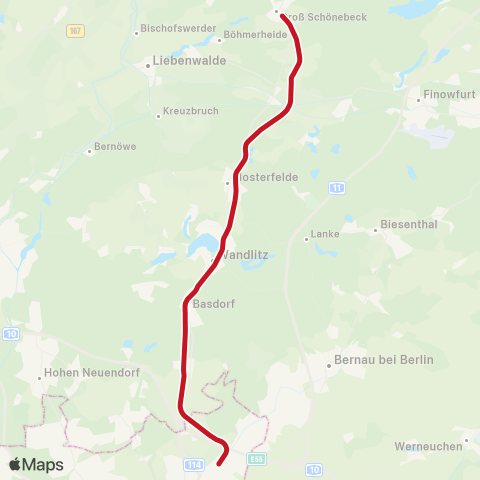 NEB Betriebsgesellschaft Heidekrautbahn map