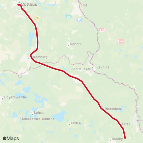 ODEG Ostdeutsche Eisenbahn Neuhausen (Spn), Bhf ↔︎ Zittau, Bhf map