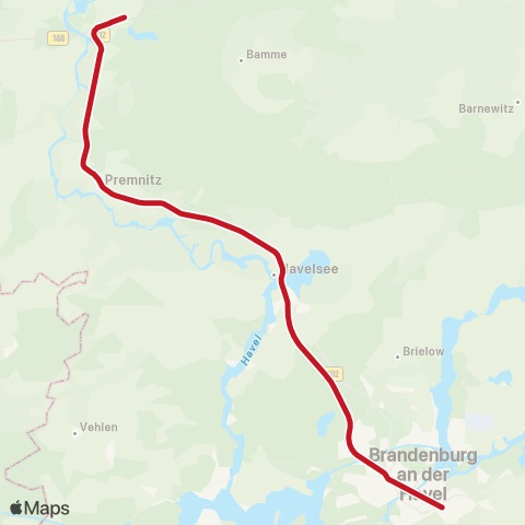 ODEG Ostdeutsche Eisenbahn Brandenburg, Hbf ↔︎ Rathenow, Bhf map