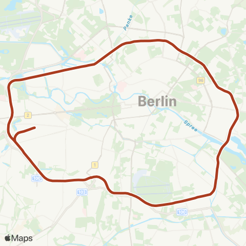 S-Bahn Berlin Ring ↻ Im Uhrzeigersinn map