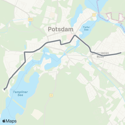 Verkehrsbetrieb Potsdam Fontanestr. ↔︎ Schloss Charlottenhof map