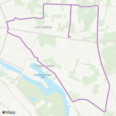 BVG S Schöneweide ↔︎ S+U Lichtenberg Bhf map