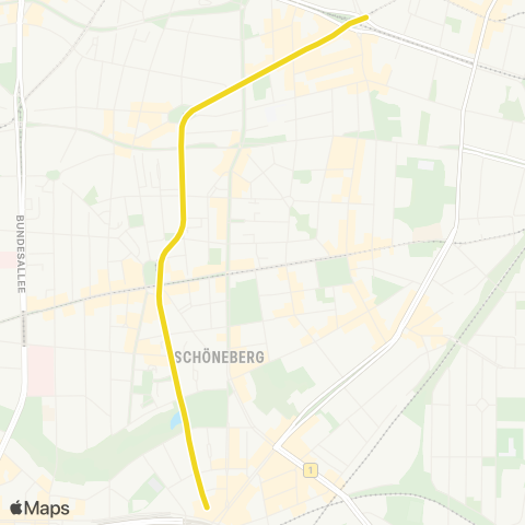 BVG S+U Innsbrucker Platz ↔︎ U Nollendorfplatz map