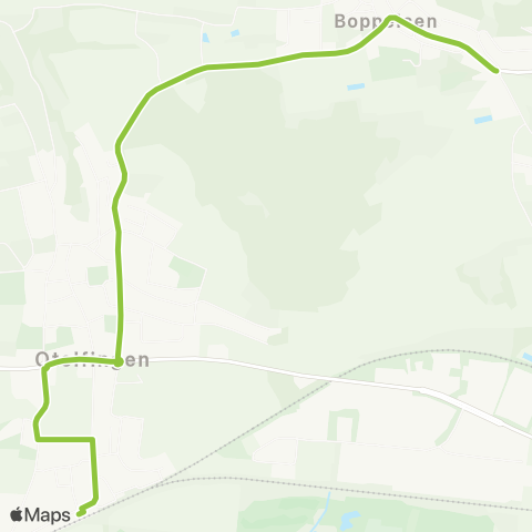 VBG - Verkehrsbetriebe Glattal Boppelsen, Hand - Otelfingen, Bahnhof map