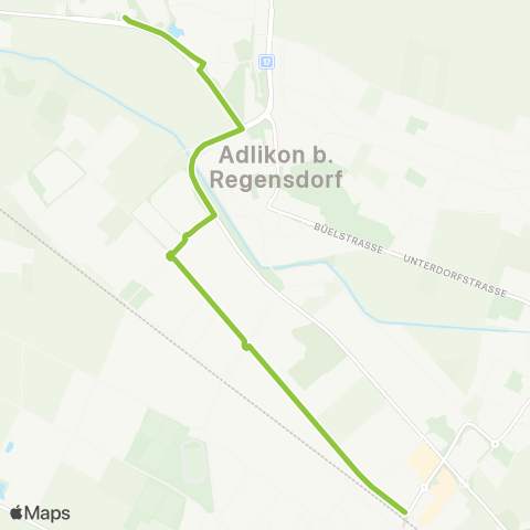 VBG - Verkehrsbetriebe Glattal Adlikon b. R., Sonnhalde West - Regensdorf-Watt, Bahnhof map