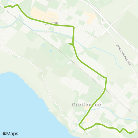 VBG - Verkehrsbetriebe Glattal Greifensee, Pfisterhölzli - Schwerzenbach ZH, Bahnhof map