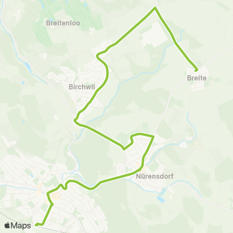 VBG - Verkehrsbetriebe Glattal Bassersdorf, Bahnhof - Breite b. N'dorf, W'thurerstr. map