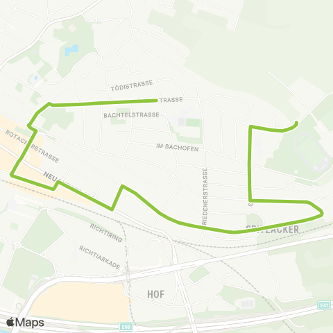 VBG - Verkehrsbetriebe Glattal Wallisellen, Sportzentrum - Wallisellen, Schulhaus Bürgli map