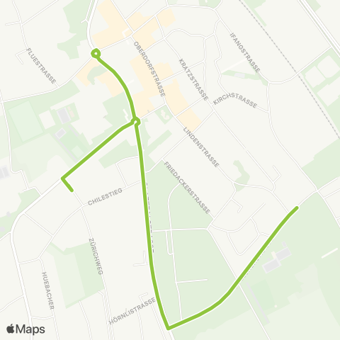 VBG - Verkehrsbetriebe Glattal Rümlang, Chilestieg - Rümlang, Ifangstrasse map