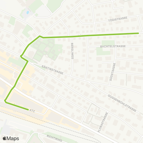 VBG - Verkehrsbetriebe Glattal Wallisellen, Bahnhof - Wallisellen, Schulhaus Bürgli map